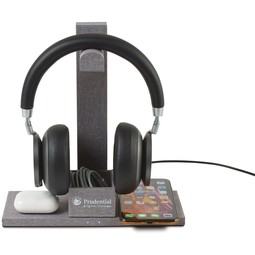 In Use - Truman Custom Dual Charger & Headphone Stand