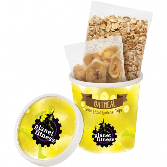 Full Color Oatmeal and Banana Chips Custom Kits - 1.9 oz.