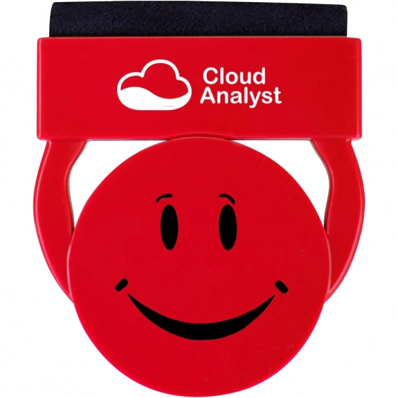 Red Happy Face Custom Webcam Cover w/ Screen Cleaner