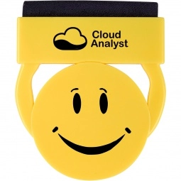 Yellow Happy Face Custom Webcam Cover w/ Screen Cleaner