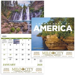 White - America Landscapes - 13 Month Custom Calendar