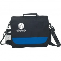 Color Banded Custom Messenger Bag - 14"w x 11.5"h x 4"d