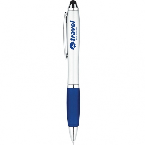 Blue Curvaceous Ballpoint Stylus Custom Pens
