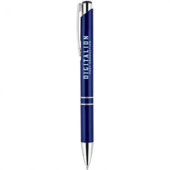 Blue Slim Click-Action Ballpoint Promo Pen 
