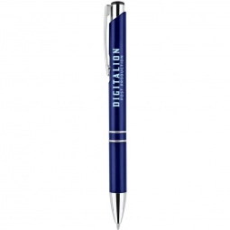 Blue Slim Click-Action Ballpoint Promo Pen 