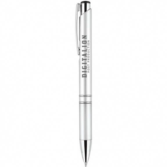 Silver Slim Click-Action Ballpoint Promo Pen 