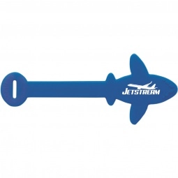 Blue Whizzie Spotter Tie Custom Luggage Tags - Mini Airplane