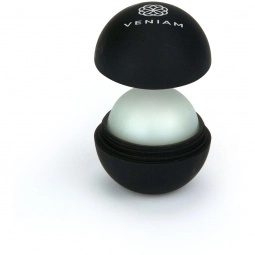 Black/Vanilla - Rubber Sphere Beeswax Custom Lip Balm