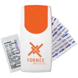 Orange & White Flip-Top Promotional First Aid Kit