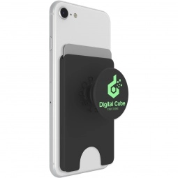 Black PopWallet Plus Lite Custom Cell Phone Wallet & Stand