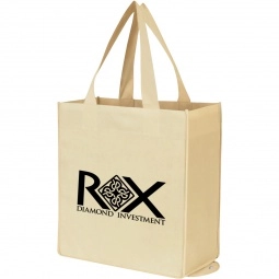 Natural Non-Woven Folding Grocery Promotional Tote 