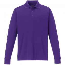 Campus Purple Core365 Pinnacle Long Sleeve Custom Polo - Men's