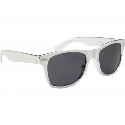 Metallic Silver Colored Custom Sunglasses 