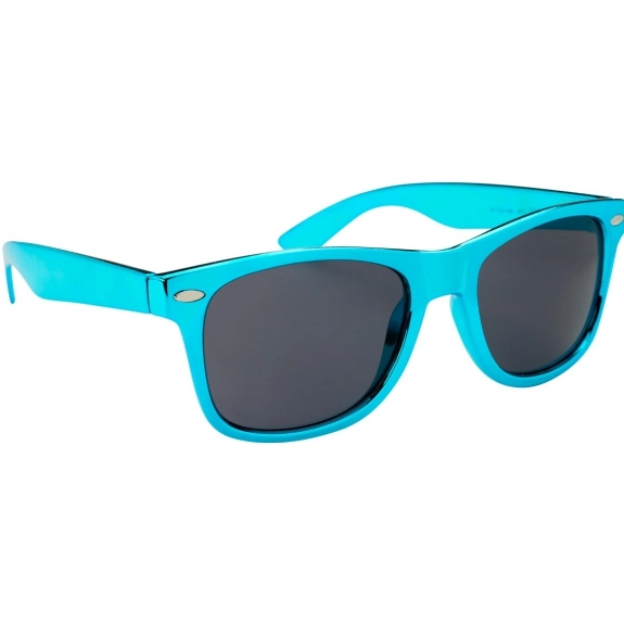 Metallic Light Blue Colored Custom Sunglasses 