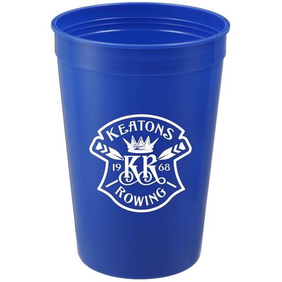 Blue - Solid Promotional Stadium Cup - 16 oz.