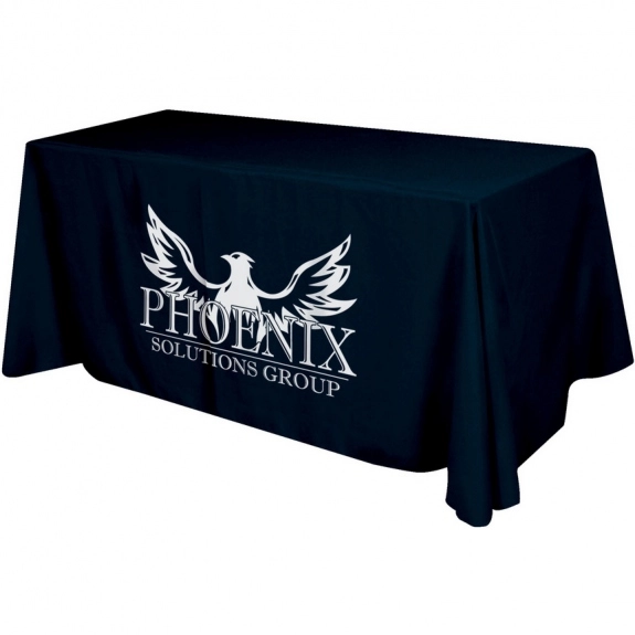 Navy 8 ft. 4-Sided Flat Custom Table Covers