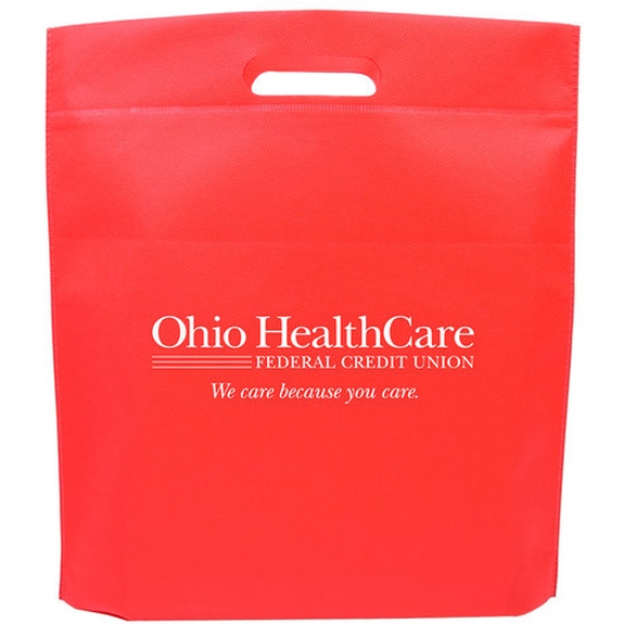 Red - Die Cut Handle Logo Trade Show Tote