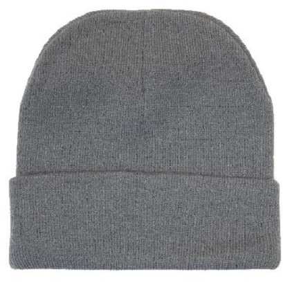 Grey Knitted Promotional Beanie Cap