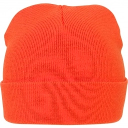Orange Knitted Promotional Beanie Cap