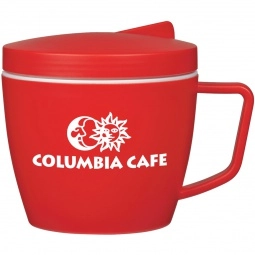Red Custom Thermal Mug with Spoon and Fork Set 