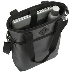 In use - Repreve&#174; Ocean Branded Computer Tote - 15"w x 16"h x 4.75"d