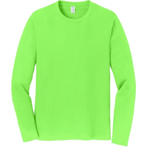 Flash Green Port & Company Fan Favorite Custom Long Sleeve Tee - Colors