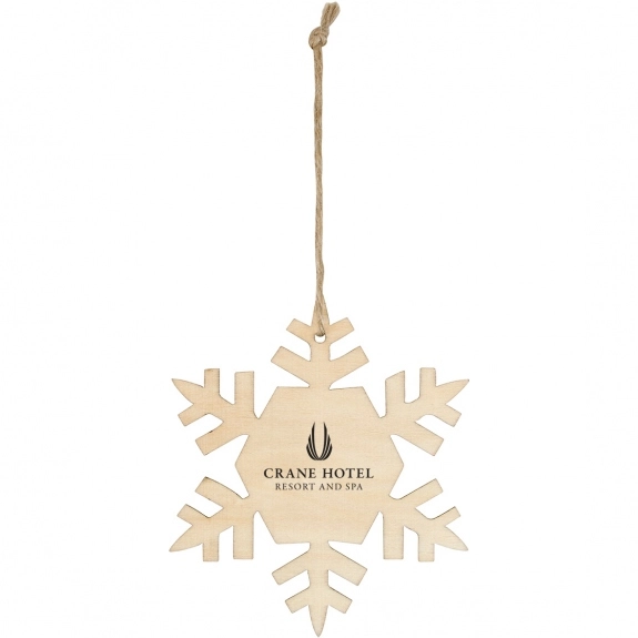 Natural Wood Custom Ornament - Snowflake