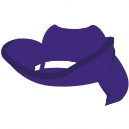 Purple Promotional Foam Cowboy Hat / Visor - 5.75"