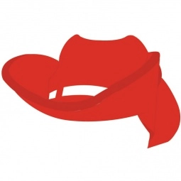 Red Promotional Foam Cowboy Hat / Visor - 5.75"