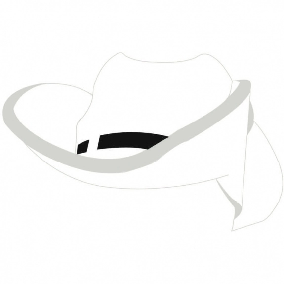 White Promotional Foam Cowboy Hat / Visor - 5.75"