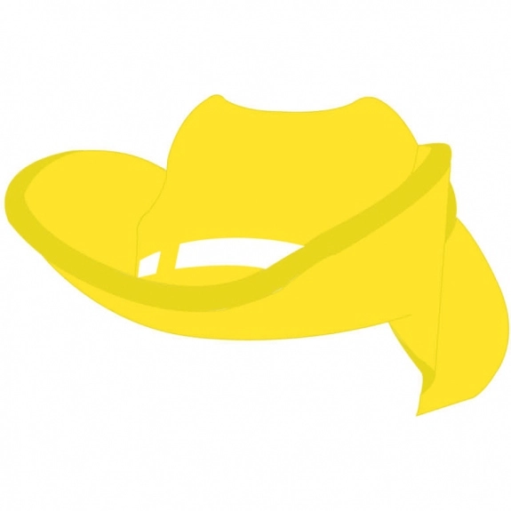 Yellow Promotional Foam Cowboy Hat / Visor - 5.75"