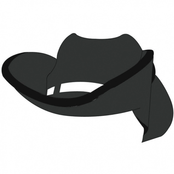 Black Promotional Foam Cowboy Hat / Visor - 5.75"