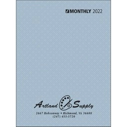 Blue Monthly Desk Appointment Custom Planner - 7"w x 10"h