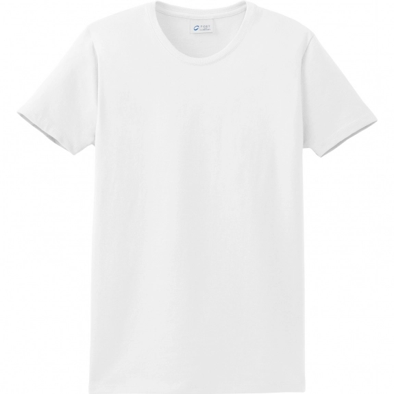White Port & Company Essential Logo T-Shirt - Women's