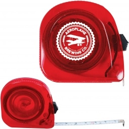 Red Translucent Logo Tape Measure - 10'