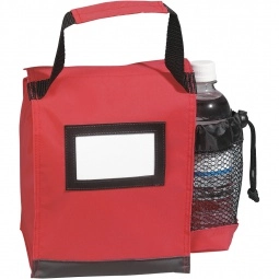 Back Insulated Custom Lunch Bags w/ Drawstring Pocket - ID Pocket