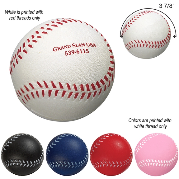 Group - Baseball Shaped Custom Logo Stress Ball