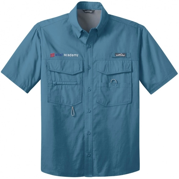 Blue Gill Eddie Bauer Short Sleeve Custom Button Down Fishing Shirt - Men's