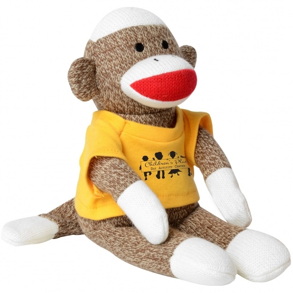Sock Monkey Stuffed Animal w/ Custom Shirt