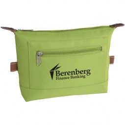 Lime Green Microfiber Cosmetic Custom Bags