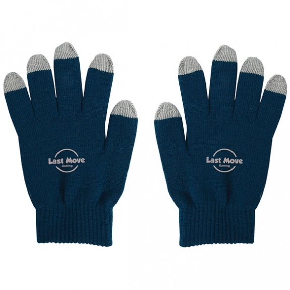 Navy Blue/Grey Touchscreen Winter Custom Gloves