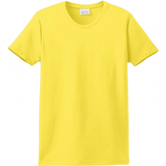 Yellow Port & Company Essential Logo T-Shirt - Women's - Light Colors