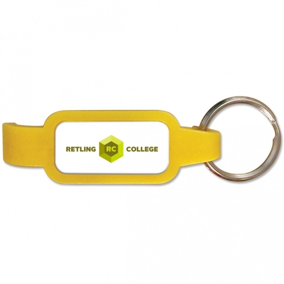 Yellow Full Color Stingray Bottle Opener Custom Keychain