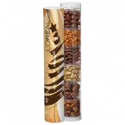 Full Color Nuts & Chocolates in Custom Tube Packaging