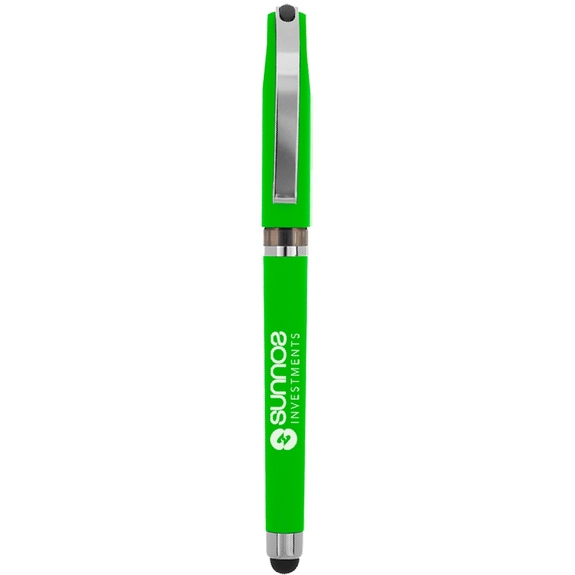 Lime green Avendale Velvet Touch Custom Stylus Gel Pen