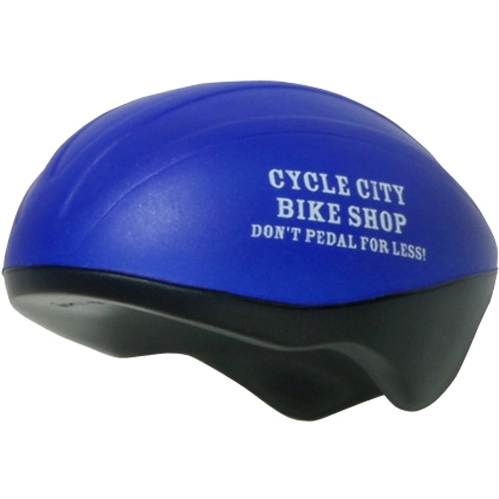  Blue and Black Bicycle Helmet Custom Stress Balls