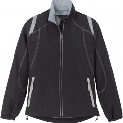 Black North End Lightweight Color-Block Custom Jackets - Women's