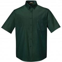 Forest Green Core365 Optimum Short Sleeve Custom Dress Shirt - Men's