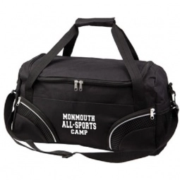 Black All Purpose Sports Custom Duffle Bag - 19"