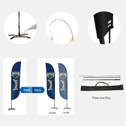 Accessories - Full Color Medium Custom Feather Flag - 12'